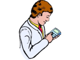 Sticker Custom Preview Image #041076 Business Office People Manwith Calculator