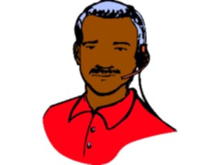 Sticker Custom Preview Image #041077 Business Office People Manwith Headset