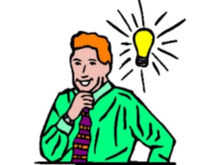 Sticker Custom Preview Image #041078 Business Office People Manwith Idea