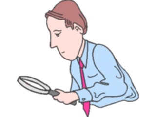 Sticker Custom Preview Image #041079 Business Office People Manwith Magnifying Glass
