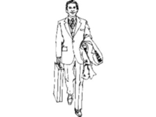 Sticker Custom Preview Image #041080 Business Office People Manwith Portfolio