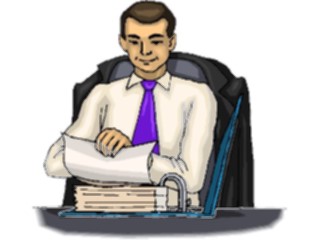 Sticker Custom Preview Image #041081 Business Office People Manwith Report