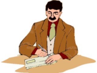 Sticker Custom Preview Image #041082 Business Office People Man Writing1