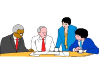 Sticker Custom Preview Image #041084 Business Office People Meeting01