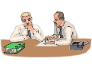 Sticker Custom Preview Image #041100 Business Office People Meeting17