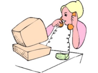 Sticker Custom Preview Image #041120 Business Office People Phone Stress