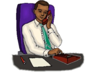 Sticker Custom Preview Image #041171 Business Office People Talkingon Phone06