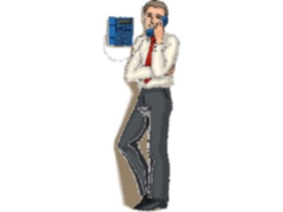 Sticker Custom Preview Image #041176 Business Office People Talkingon Phone11