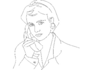 Sticker Custom Preview Image #041194 Business Office People Talkingon Phone29