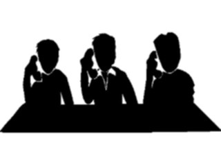 Sticker Custom Preview Image #041198 Business Office People Telemarketing1