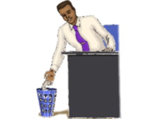 Sticker Custom Preview Image #041200 Business Office People Throwing Trash Away