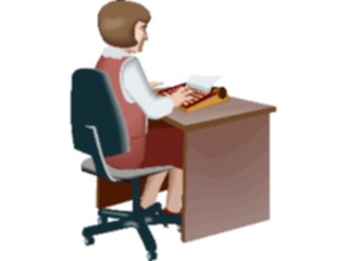 Sticker Custom Preview Image #041205 Business Office People Typing4