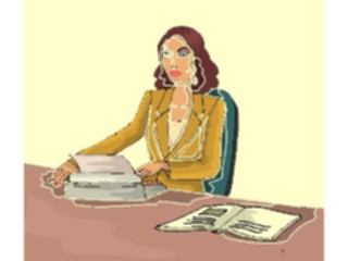 Sticker Custom Preview Image #041206 Business Office People Typing5