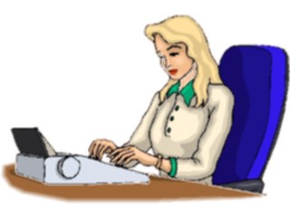 Sticker Custom Preview Image #041207 Business Office People Typing6