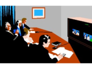 Sticker Custom Preview Image #041210 Business Office People Video Conference