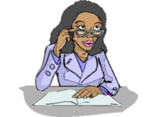Sticker Custom Preview Image #041231 Business Office People Womanat Desk4
