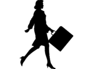 Sticker Custom Preview Image #041237 Business Office People Woman Carrying Breifcase