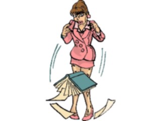 Sticker Custom Preview Image #041238 Business Office People Woman Dropping Papers