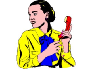 Sticker Custom Preview Image #041239 Business Office People Woman Holding Phone