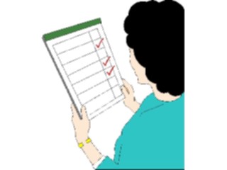 Sticker Custom Preview Image #041241 Business Office People Woman Reading Form