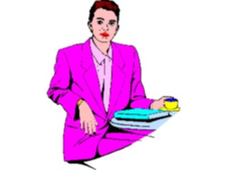 Sticker Custom Preview Image #041243 Business Office People Woman Sitting