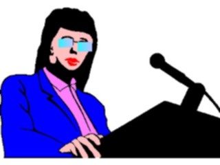Sticker Custom Preview Image #041244 Business Office People Woman Speaking