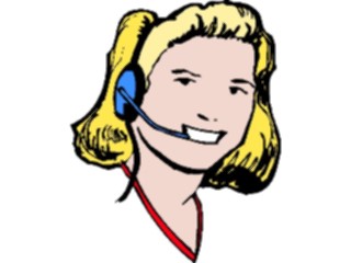 Sticker Custom Preview Image #041248 Business Office People Womanwith Headset