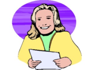 Sticker Custom Preview Image #041249 Business Office People Womanwith Notes