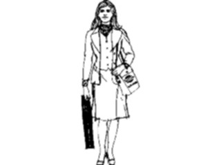 Sticker Custom Preview Image #041250 Business Office People Womanwith Portfolio