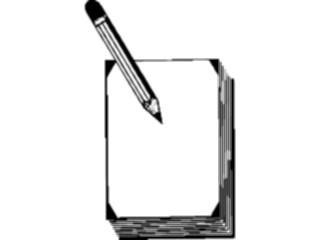 Sticker Custom Preview Image #041573 Business Office Supplies Note Pad Pencil1
