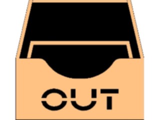 Sticker Custom Preview Image #041598 Business Office Supplies Out Tray1