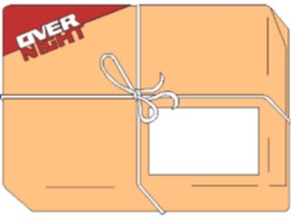 Sticker Custom Preview Image #041602 Business Office Supplies Overnight Package