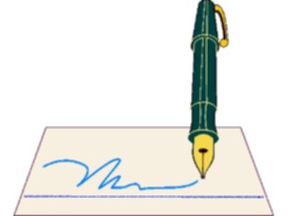Sticker Custom Preview Image #041698 Business Office Supplies Pen Signature