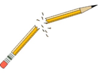 Sticker Custom Preview Image #041729 Business Office Supplies Pencil Broken