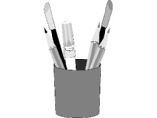 Sticker Custom Preview Image #041731 Business Office Supplies Pencil Cup2