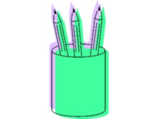 Sticker Custom Preview Image #041733 Business Office Supplies Pencil Cup4