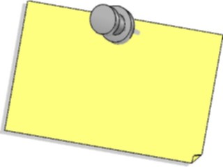 Sticker Custom Preview Image #041764 Business Office Supplies Pinned Up Note