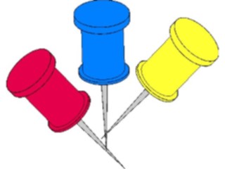 Sticker Custom Preview Image #041785 Business Office Supplies Push Pins1