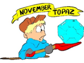 Sticker Custom Preview Image #042295 Calendar Birthstones Flowers11 November Topaz