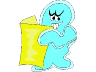 Sticker Custom Preview Image #042546 Cartoons Amoeba Man Reading