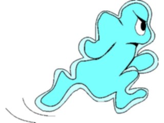 Sticker Custom Preview Image #042548 Cartoons Amoeba Man Running2