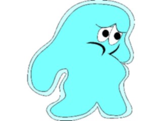 Sticker Custom Preview Image #042549 Cartoons Amoeba Man Sad1