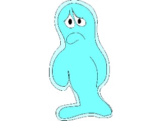 Sticker Custom Preview Image #042551 Cartoons Amoeba Man Sad3