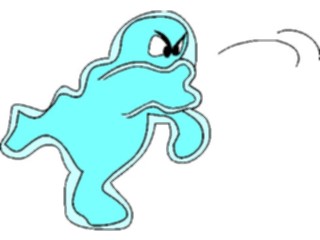 Sticker Custom Preview Image #042557 Cartoons Amoeba Man Throwing