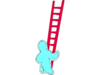 Sticker Custom Preview Image #042560 Cartoons Amoeba Man With Ladder3