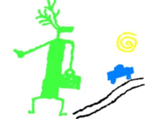 Sticker Custom Preview Image #042863 Cartoons Cave Critters Deer Hitch Hiking