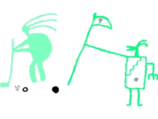 Sticker Custom Preview Image #042881 Cartoons Cave Critters Golfer2