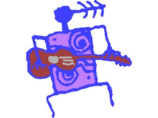 Sticker Custom Preview Image #042883 Cartoons Cave Critters Guitarist