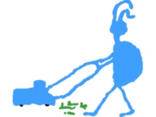 Sticker Custom Preview Image #042897 Cartoons Cave Critters Mowingthe Lawn