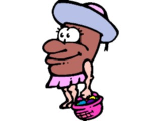 Sticker Custom Preview Image #042992 Cartoons Human Beans Easter Basket